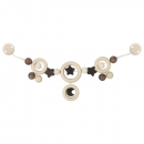 Holz Kinderwagenkette aus Holz Natur ohne Farben weiss - dunkel